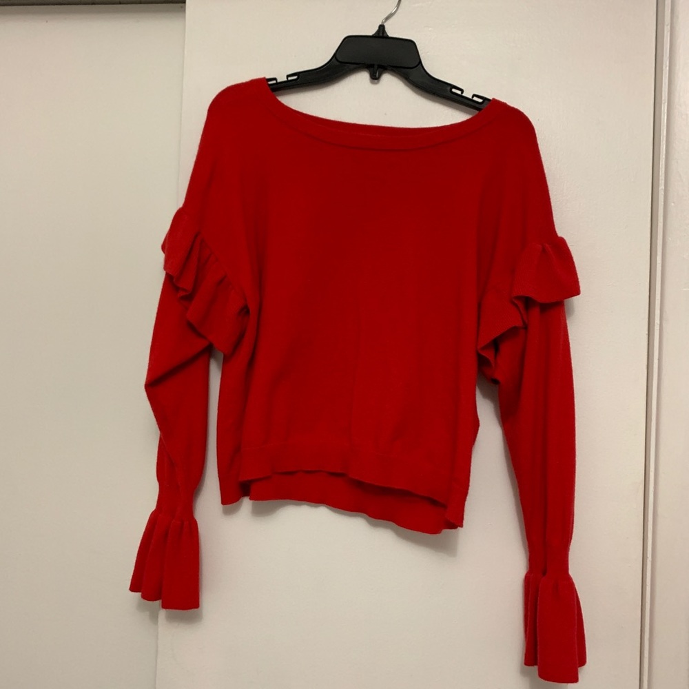 Levi’s bloue sweater ruffle bell sleeve